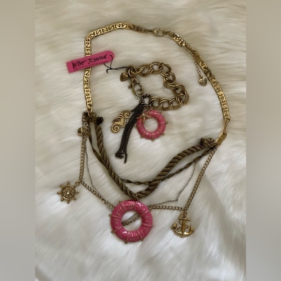 Betsey Johnson Nautical Necklace and Bracelet Set NWT - Picture 1 of 8